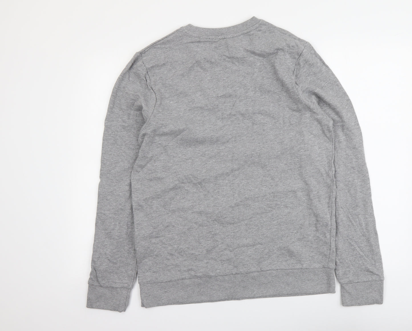 New Look Womens Grey Cotton Pullover Sweatshirt Size L Pullover