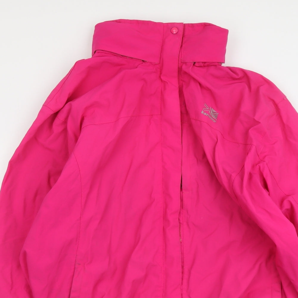 Karrimor Womens Pink Rain Coat Coat Size 16 Zip