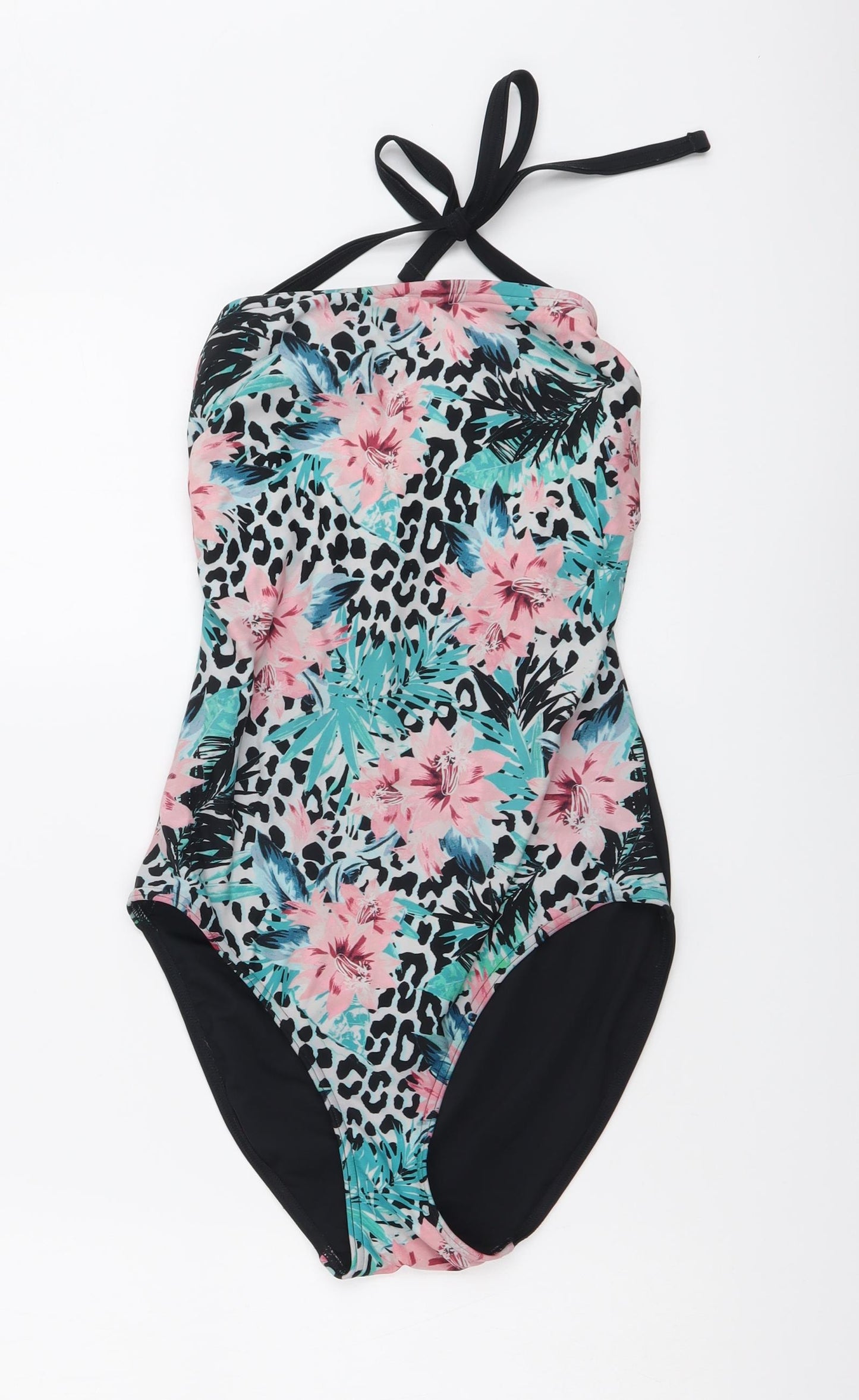 George Womens Multicoloured Geometric Polyester One Piece Size 12