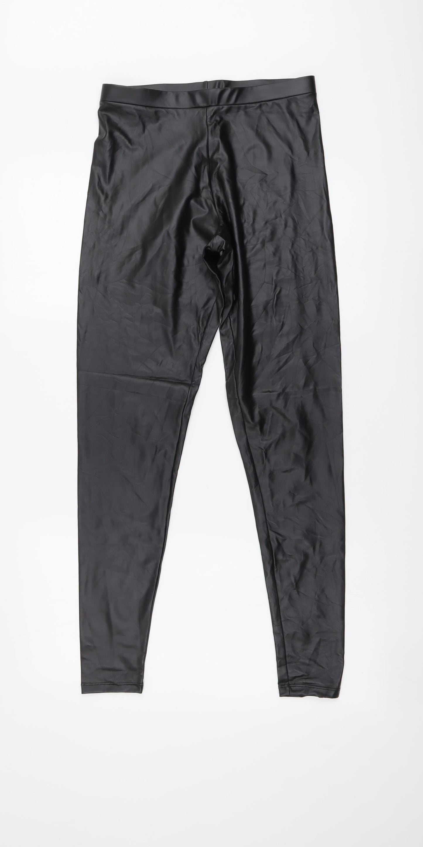 Primark Womens Black Polyurethane Jegging Leggings Size XS L29 in