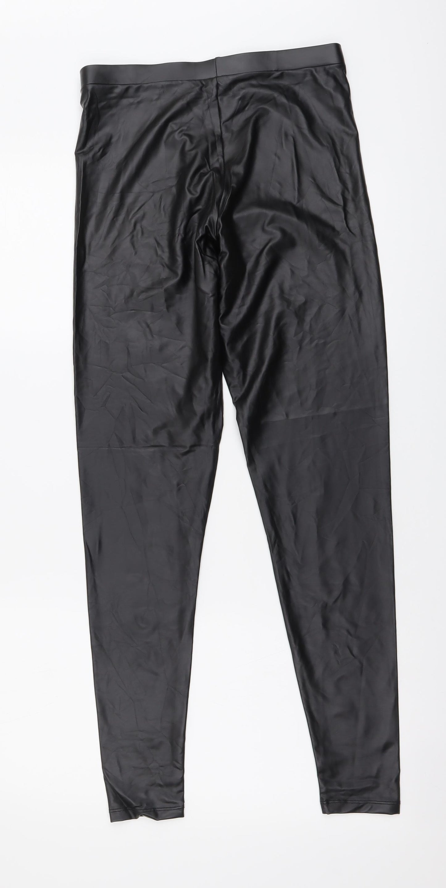 Primark Womens Black Polyurethane Jegging Leggings Size XS L29 in