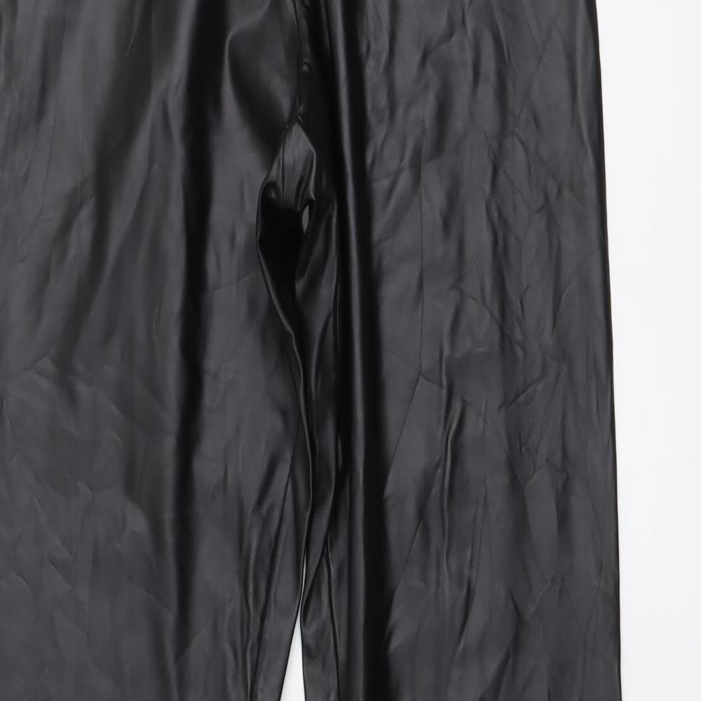 Primark Womens Black Polyurethane Jegging Leggings Size XS L29 in
