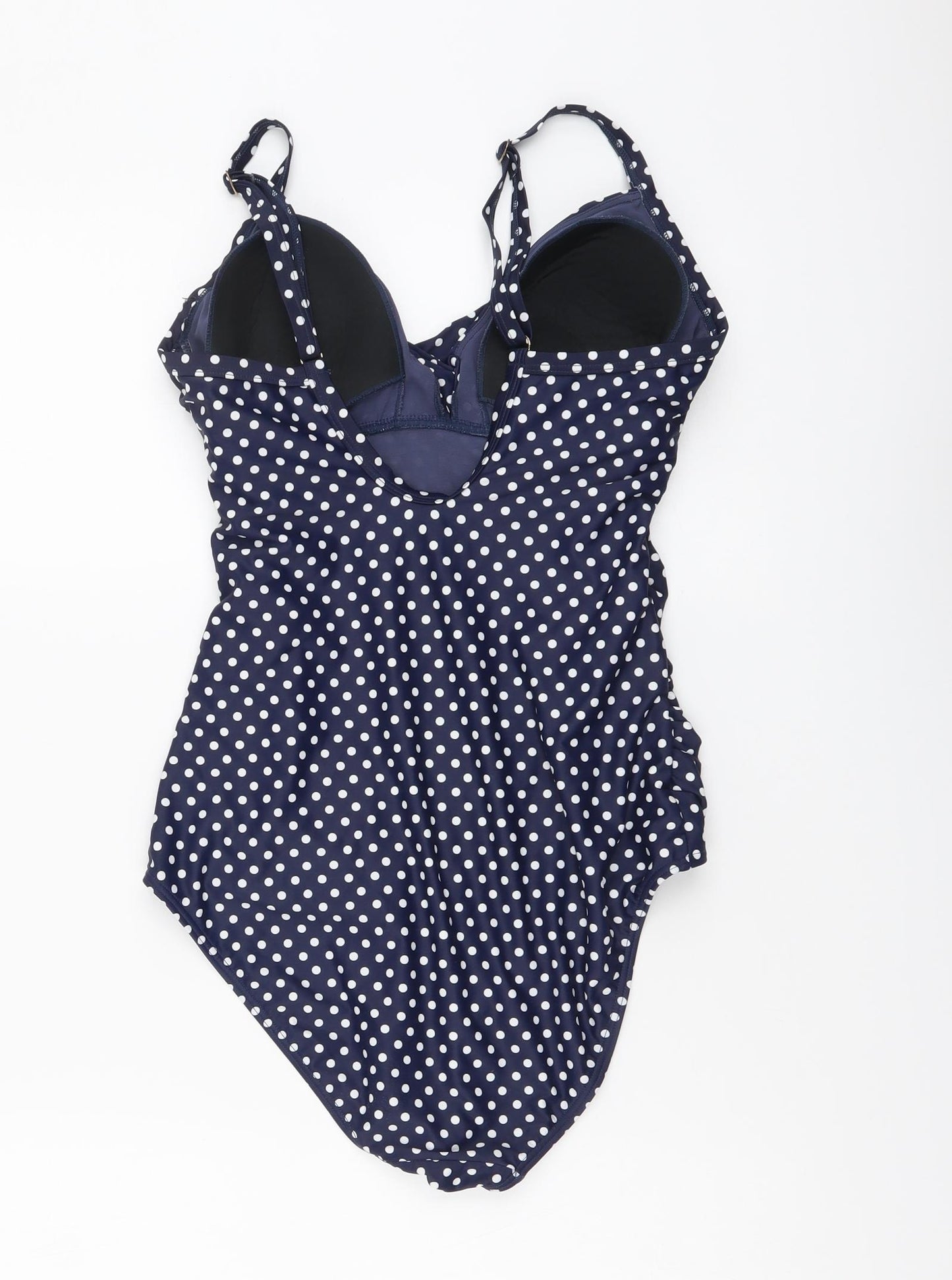 NEXT Womens Blue Polka Dot Polyester One Piece Size 14
