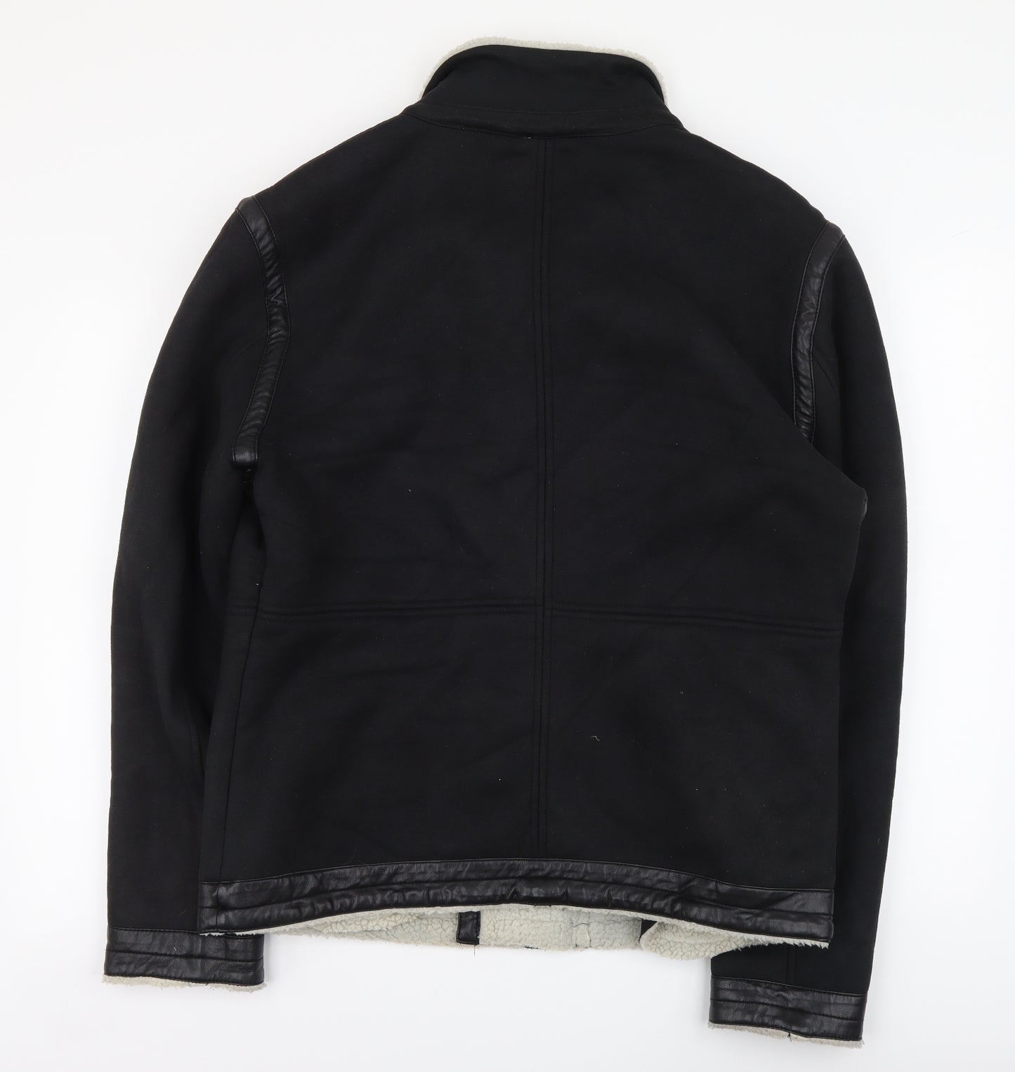 River Island Mens Black Jacket Size L Zip