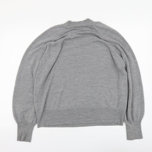 George Womens Grey Round Neck Acrylic Pullover Jumper Size 18