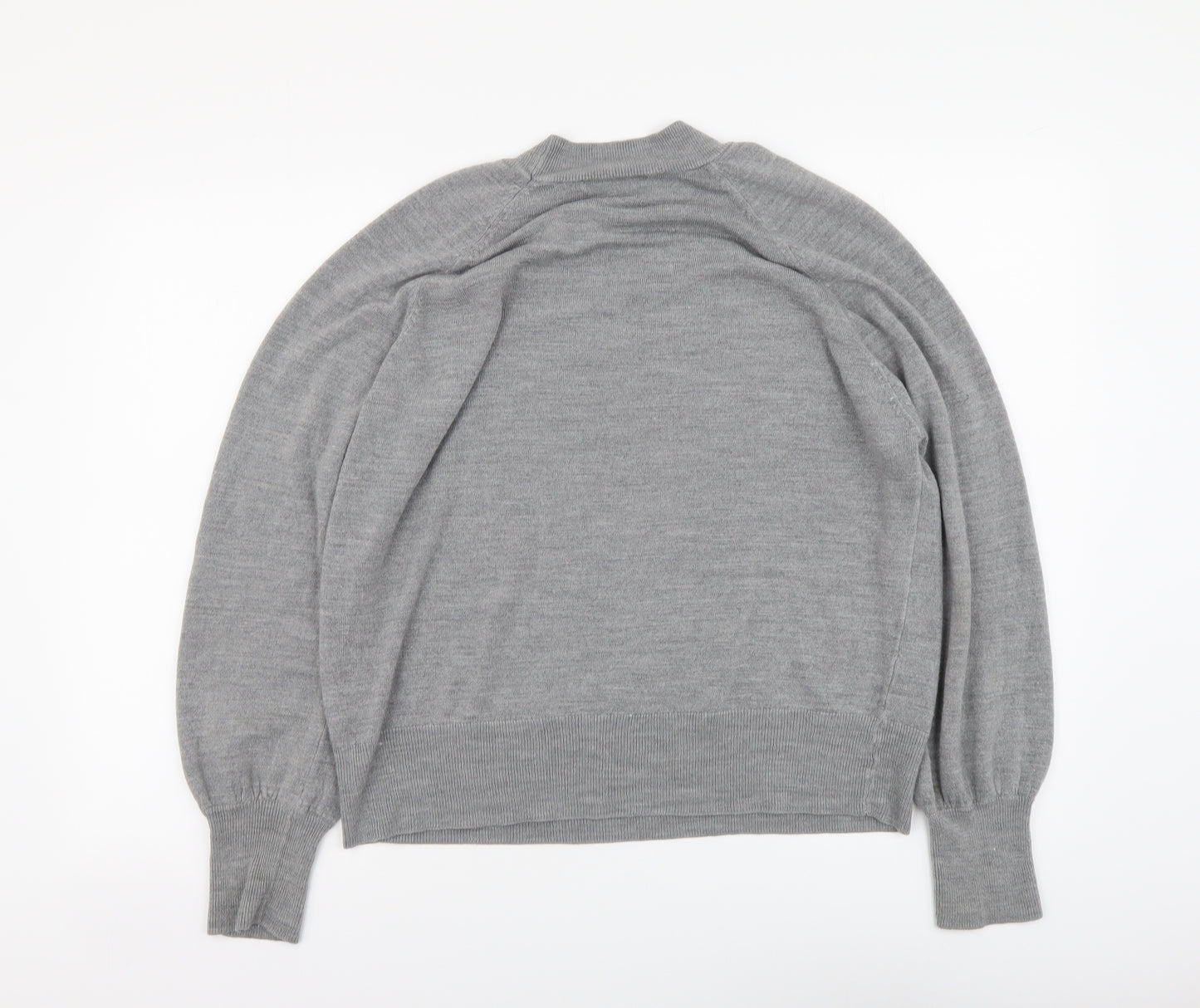 George Womens Grey Round Neck Acrylic Pullover Jumper Size 18