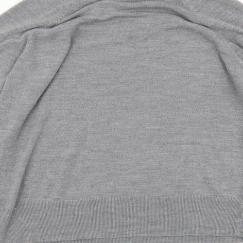 George Womens Grey Round Neck Acrylic Pullover Jumper Size 18