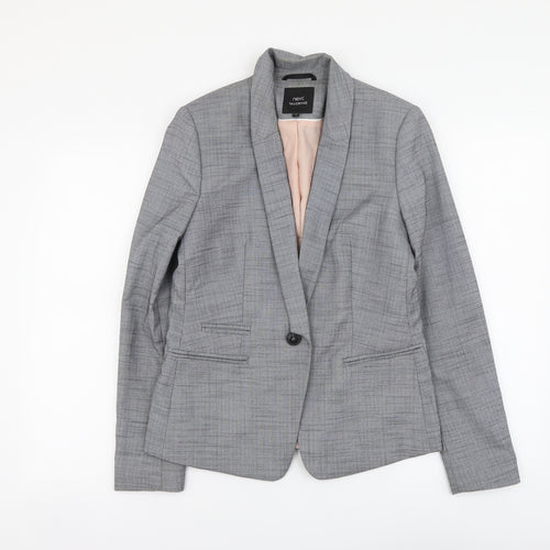 NEXT Womens Grey Polyester Jacket Suit Jacket Size 10