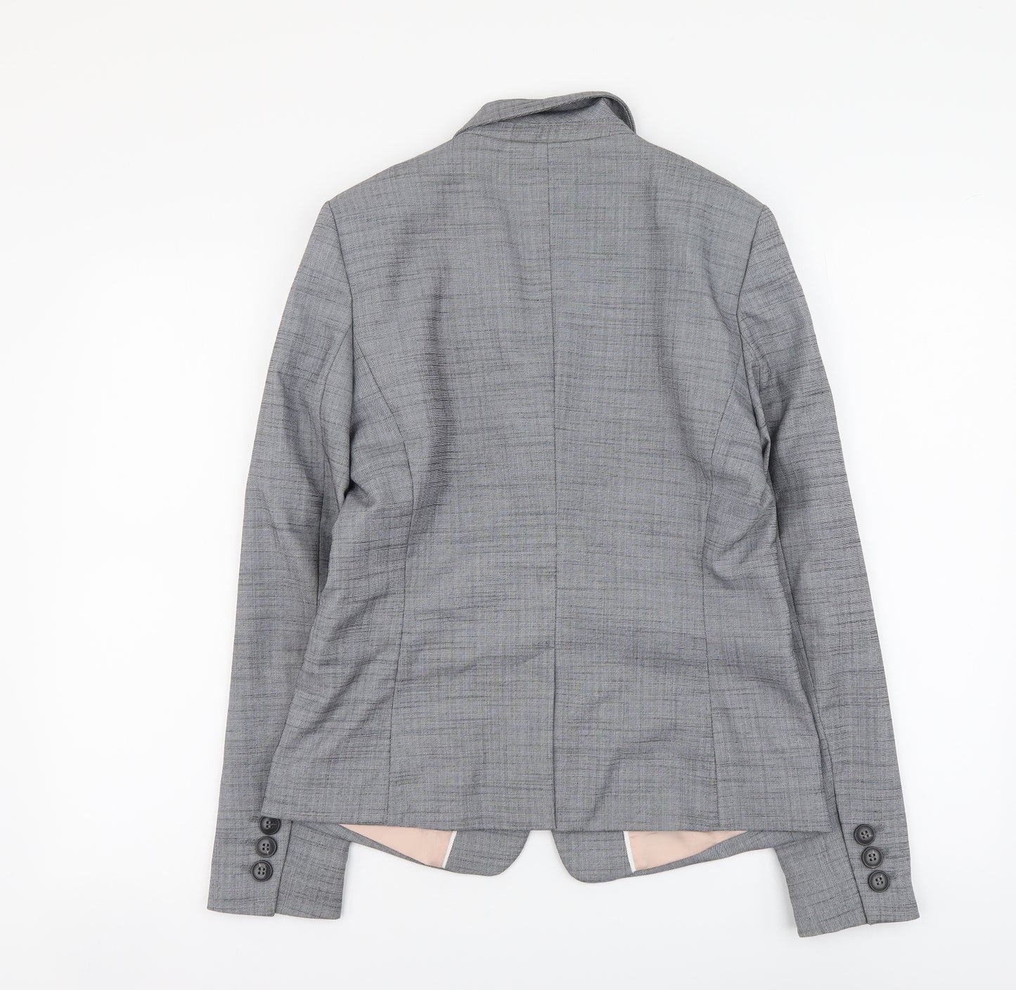 NEXT Womens Grey Polyester Jacket Suit Jacket Size 10