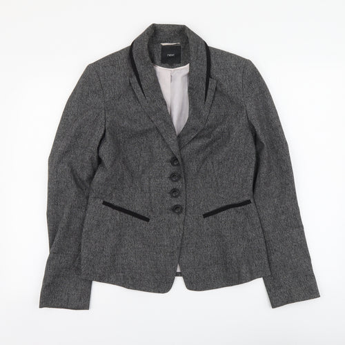 NEXT Womens Grey Polyester Jacket Suit Jacket Size 10