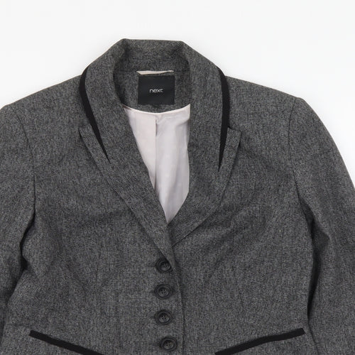 NEXT Womens Grey Polyester Jacket Suit Jacket Size 10