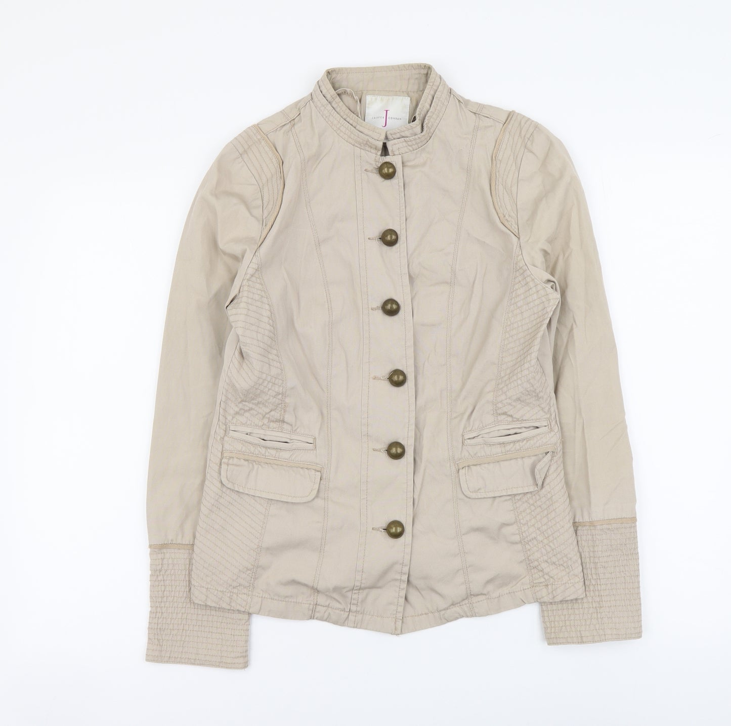 Jasper Conran Womens Beige Jacket Size 12 Button
