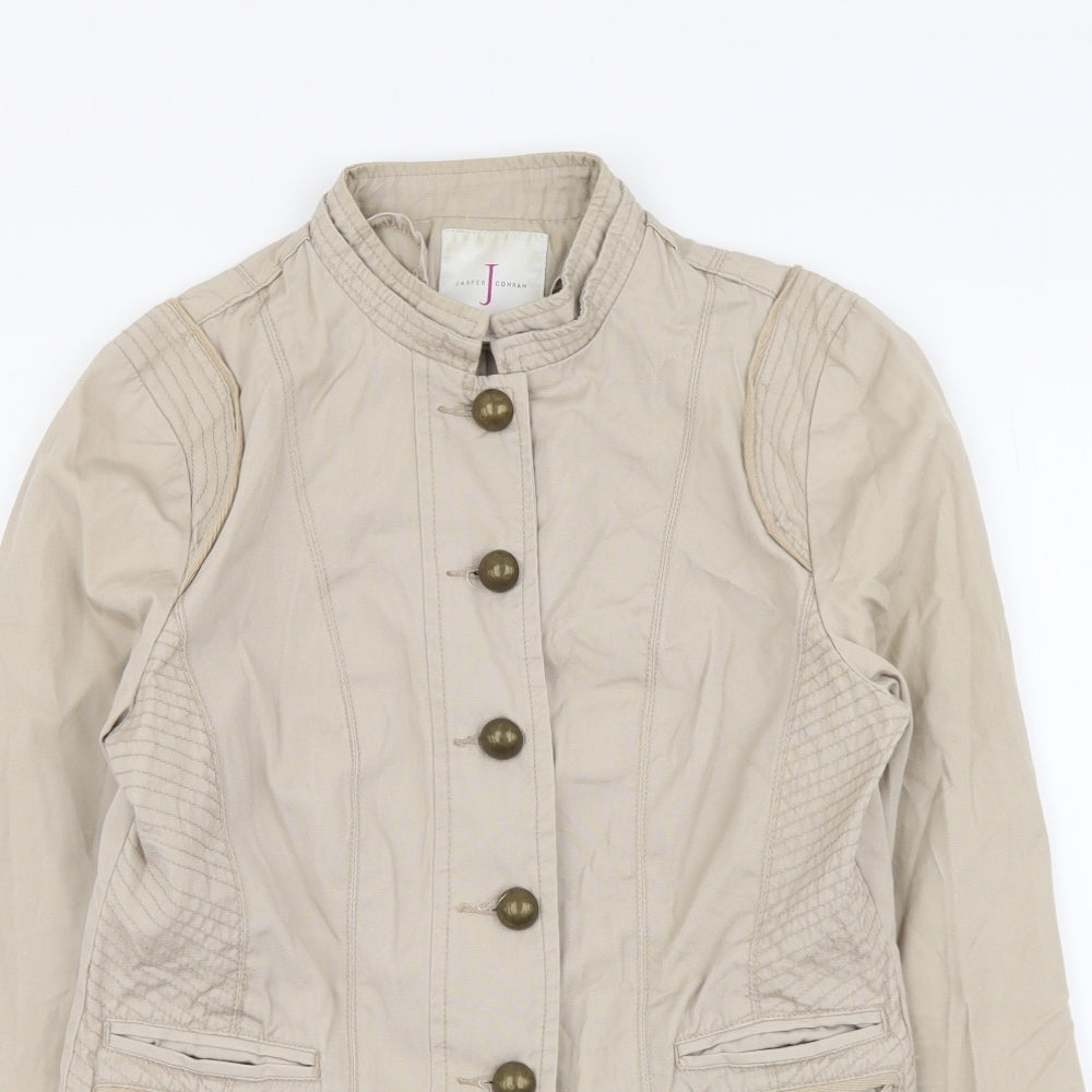 Jasper Conran Womens Beige Jacket Size 12 Button