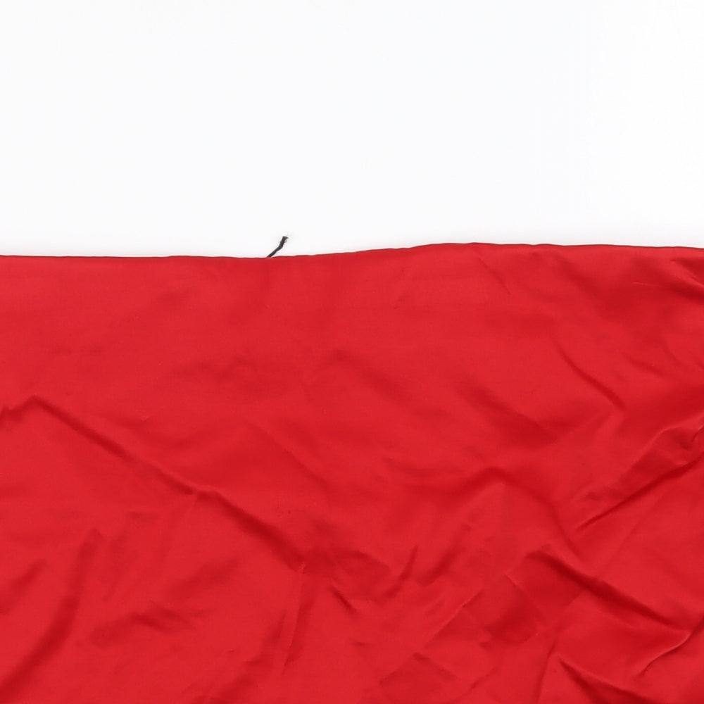 Zara Womens Red Polyester Mini Skirt Size M Zip