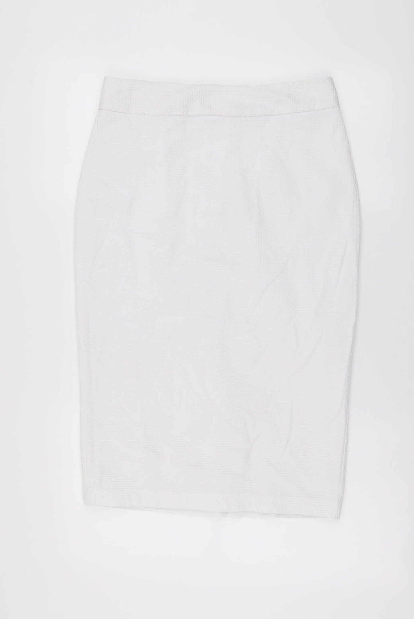 Marks and Spencer Womens White Polyester A-Line Skirt Size 30 in Zip