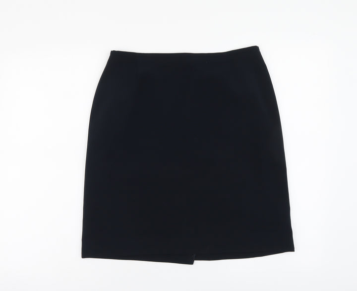 Kasper Womens Blue Polyester Mini Skirt Size 8 Zip