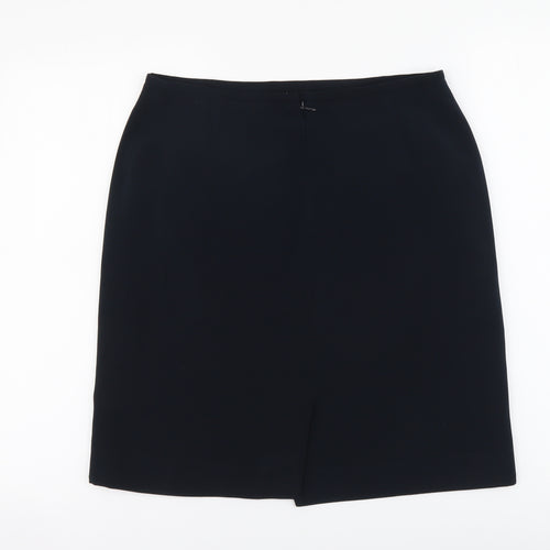 Kasper Womens Blue Polyester Mini Skirt Size 8 Zip
