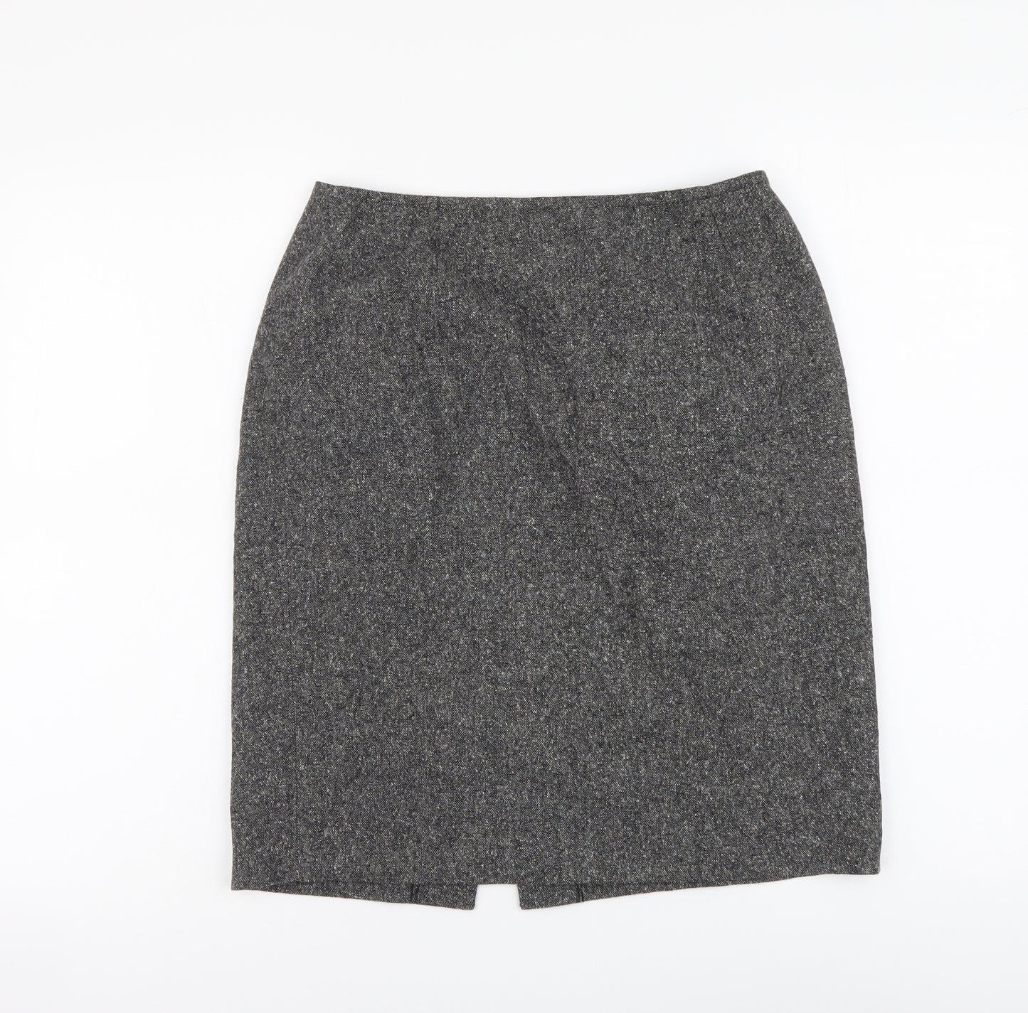 Nygard Womens Grey Wool Straight & Pencil Skirt Size 8 Zip