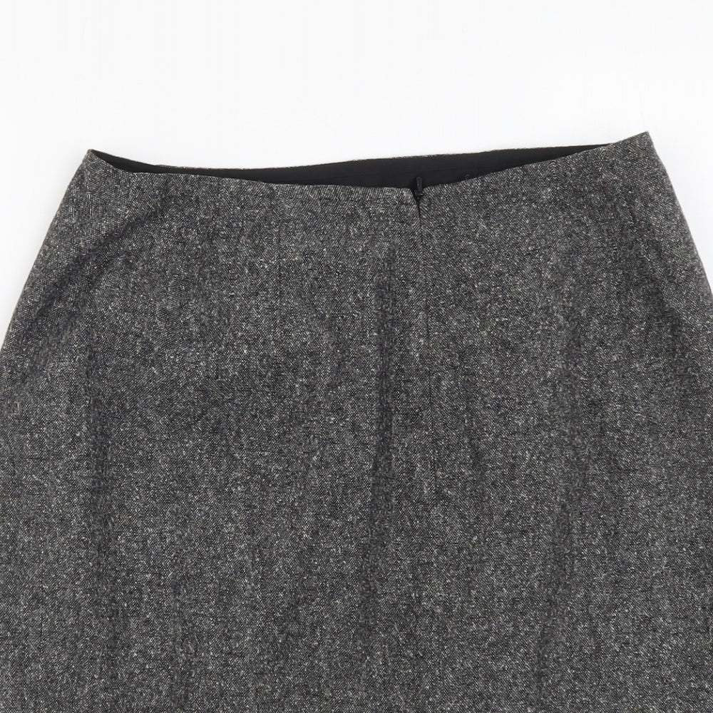Nygard Womens Grey Wool Straight & Pencil Skirt Size 8 Zip