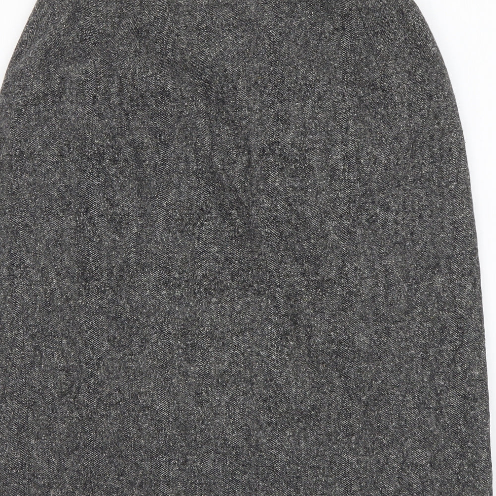 Nygard Womens Grey Wool Straight & Pencil Skirt Size 8 Zip