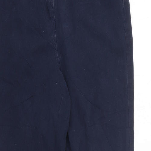 Maine Womens Blue Cotton Chino Trousers Size 10 L29 in Regular Zip