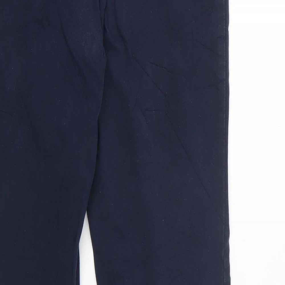 Maine Womens Blue Cotton Chino Trousers Size 10 L29 in Regular Zip