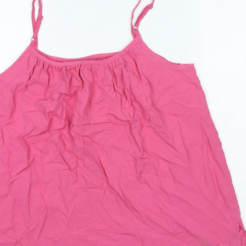 Marks and Spencer Womens Pink Viscose Camisole Tank Size 10 Scoop Neck