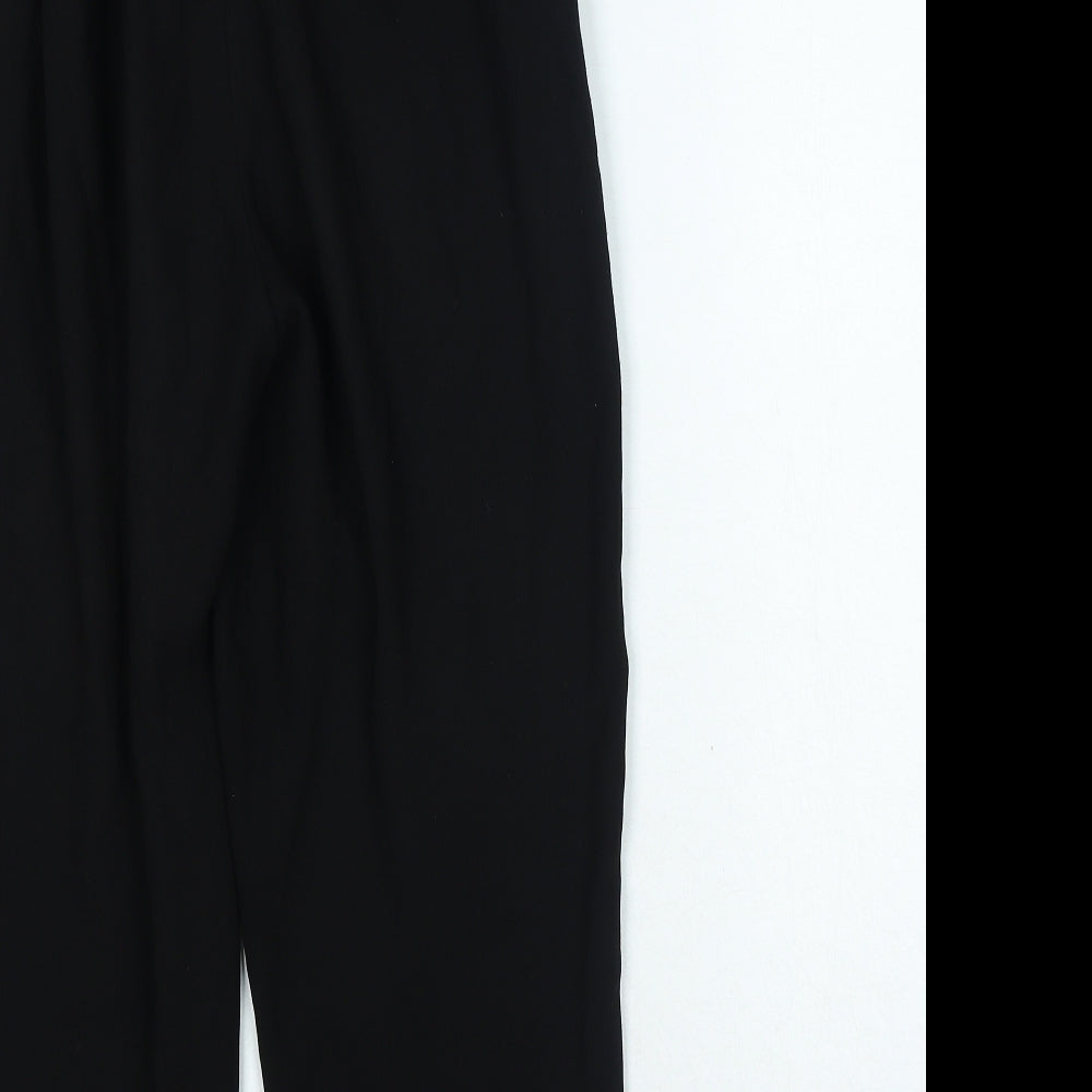 Stradivarius Womens Black Polyester Trousers Size 10 L23 in Regular Zip