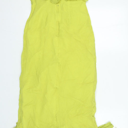 The Linzi Line Womens Green Polyester Bodycon Size 10 Square Neck Zip