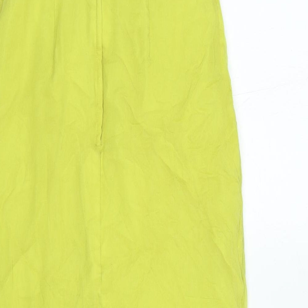 The Linzi Line Womens Green Polyester Bodycon Size 10 Square Neck Zip