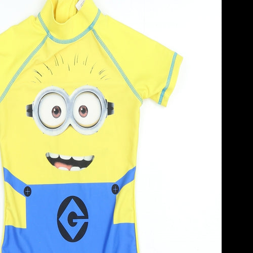 NEXT Boys Multicoloured Polyester Basic Casual Size 2-3 Years High Neck Zip - Minnion Swimwear