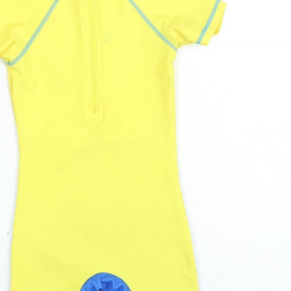 NEXT Boys Multicoloured Polyester Basic Casual Size 2-3 Years High Neck Zip - Minnion Swimwear