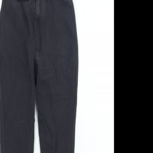 Saxon Girls Grey Cotton Jegging Trousers Size S Regular Zip