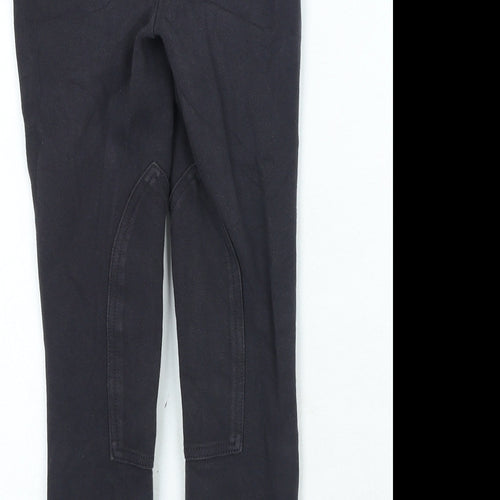 Saxon Girls Grey Cotton Jegging Trousers Size S Regular Zip