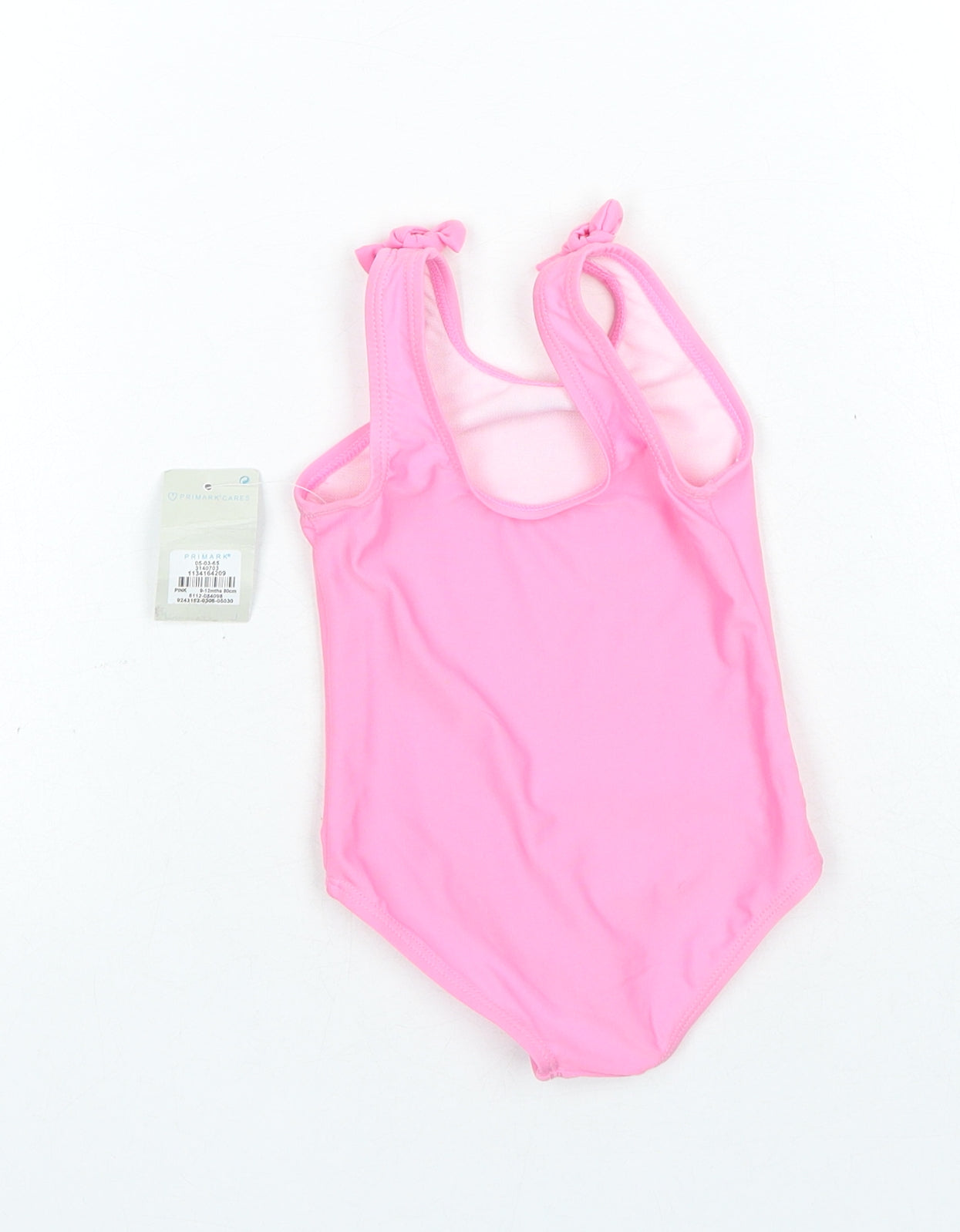 Primark Girls Pink Polyester Babygrow One-Piece Size 9-12 Months - Swimwear