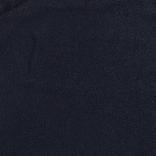 Per Una Womens Blue Collared Cotton Pullover Jumper Size 22