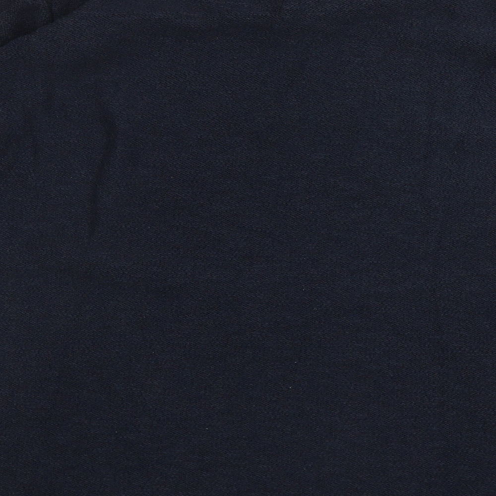 Per Una Womens Blue Collared Cotton Pullover Jumper Size 22