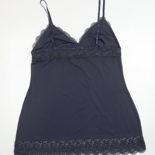 Primark Womens Blue Solid Nylon Babydoll Dress Size XL - Lace trim