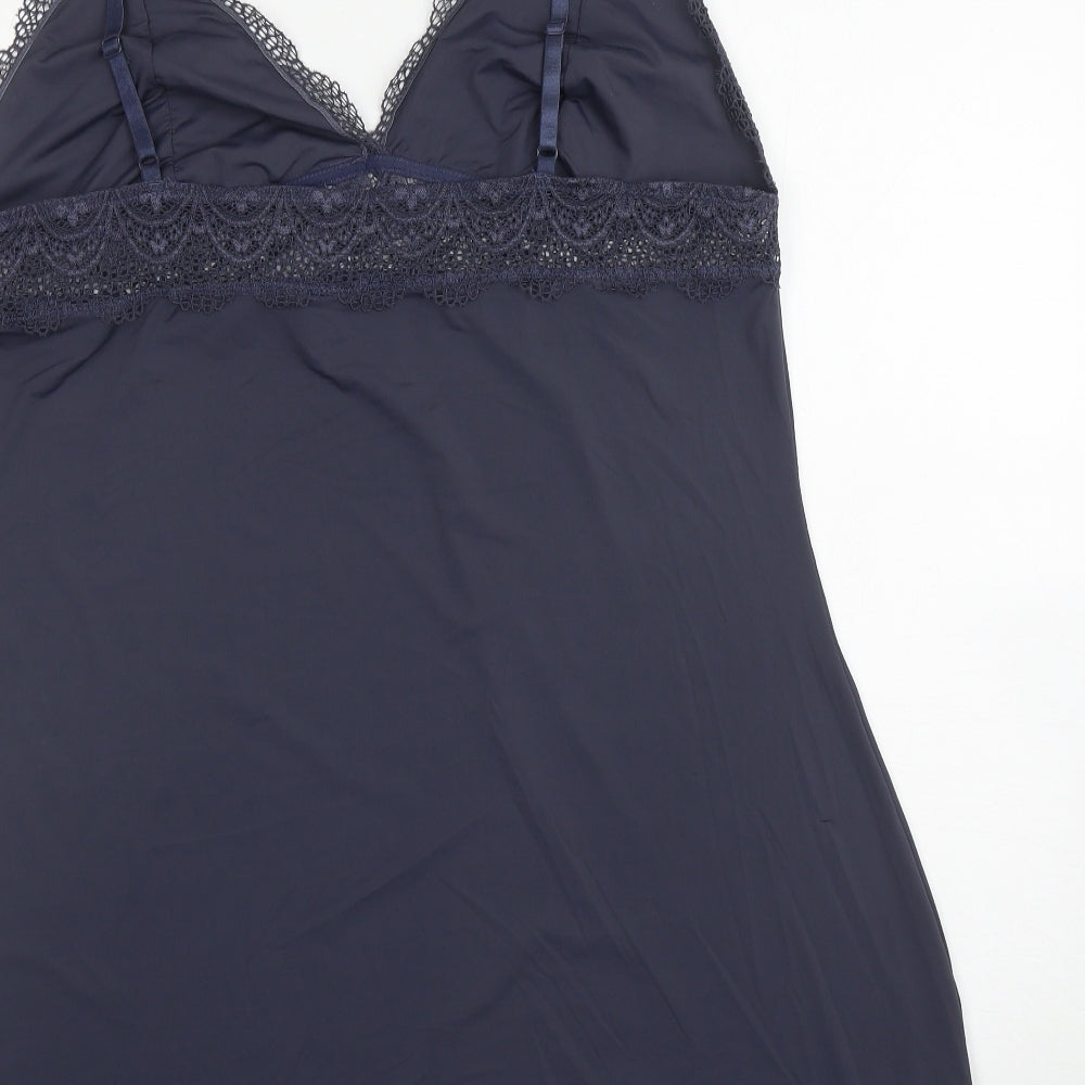 Primark Womens Blue Solid Nylon Babydoll Dress Size XL - Lace trim