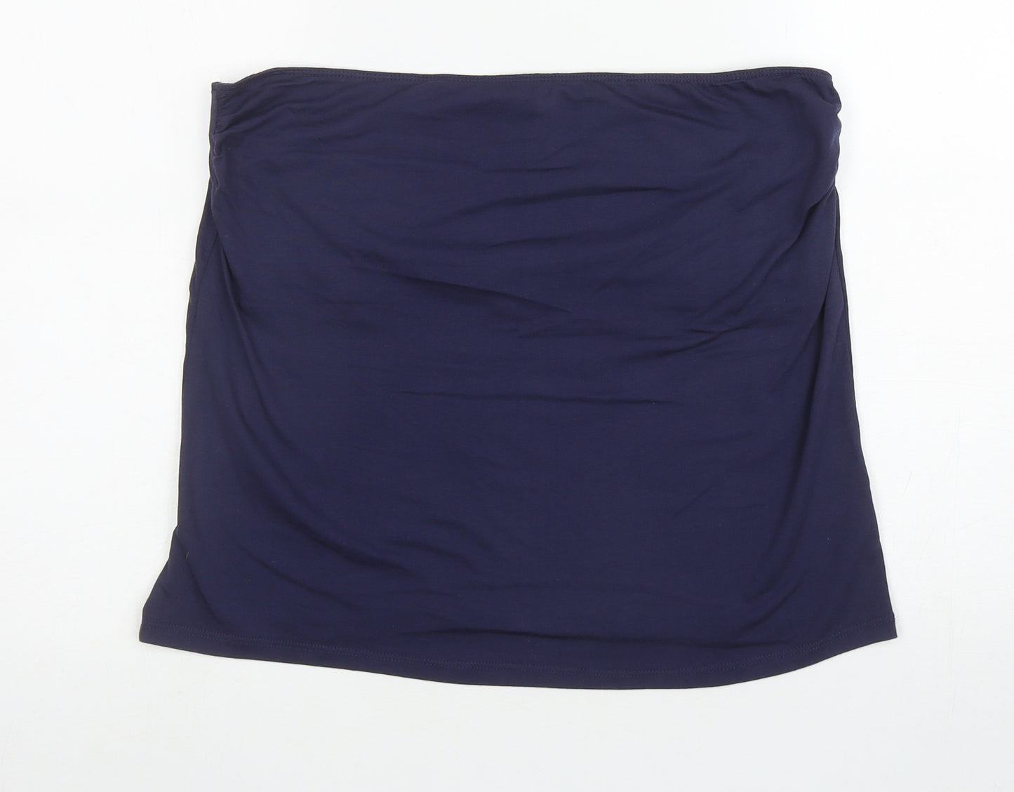 George Womens Blue Cotton Cropped Blouse Size 18 Off the Shoulder