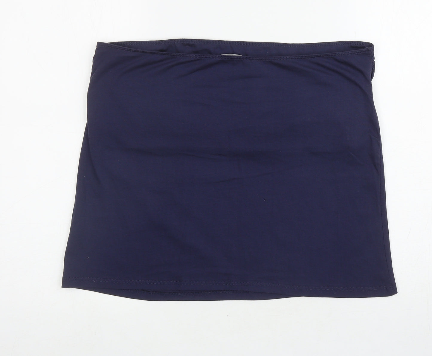 George Womens Blue Cotton Cropped Blouse Size 18 Off the Shoulder