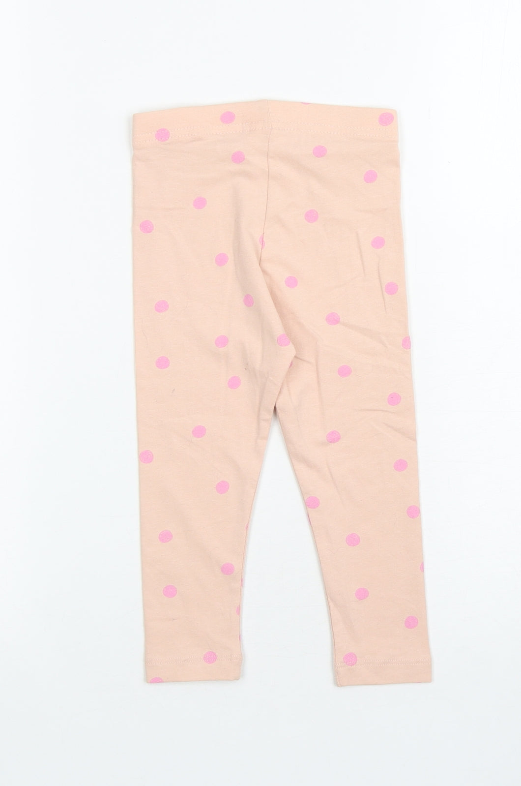 George Girls Orange Polka Dot Cotton Track Pants Leggings Size 18-24 Months Pullover