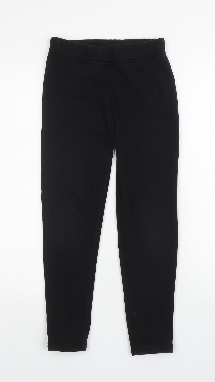 Dunnes Stores Girls Black Polyester Sweatpants Trousers Size 10-11 Years L23.5 in Regular Pullover