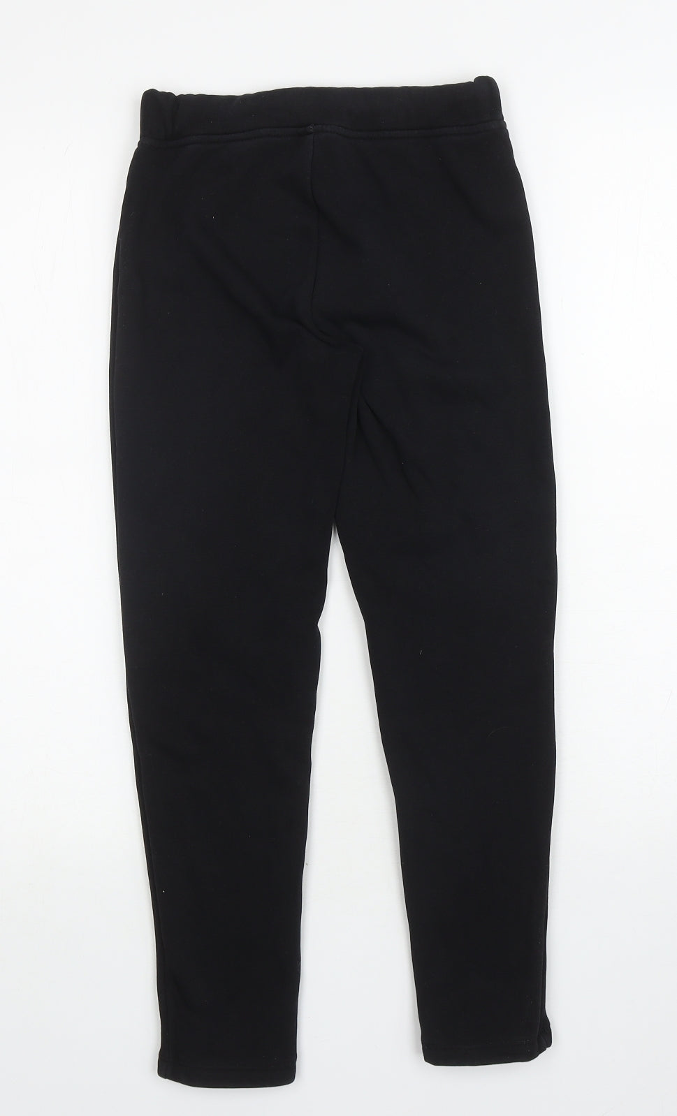 Dunnes Stores Girls Black Polyester Sweatpants Trousers Size 10-11 Years L23.5 in Regular Pullover