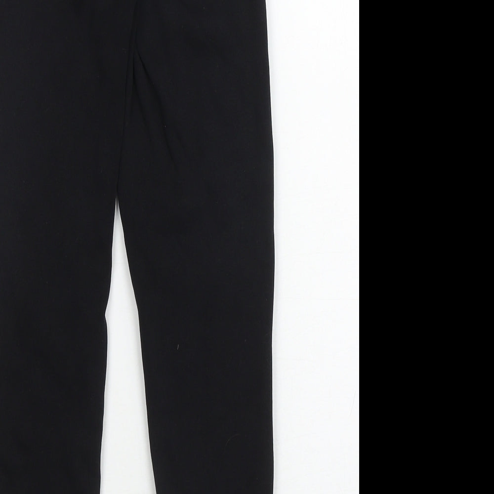 Dunnes Stores Girls Black Polyester Sweatpants Trousers Size 10-11 Years L23.5 in Regular Pullover