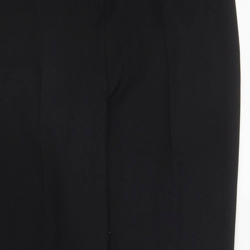 F&F Womens Black Polyester Capri Trousers Size 10 L27.5 in Slim Zip