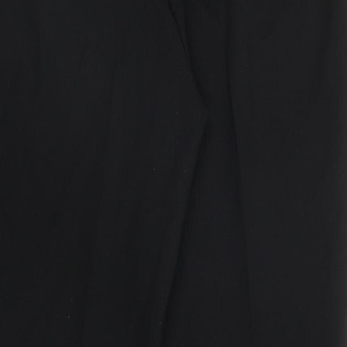 F&F Womens Black Polyester Capri Trousers Size 10 L27.5 in Slim Zip