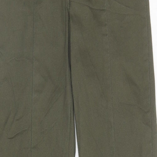 H&M Womens Green Cotton Jegging Trousers Size 6 L27.5 in Regular