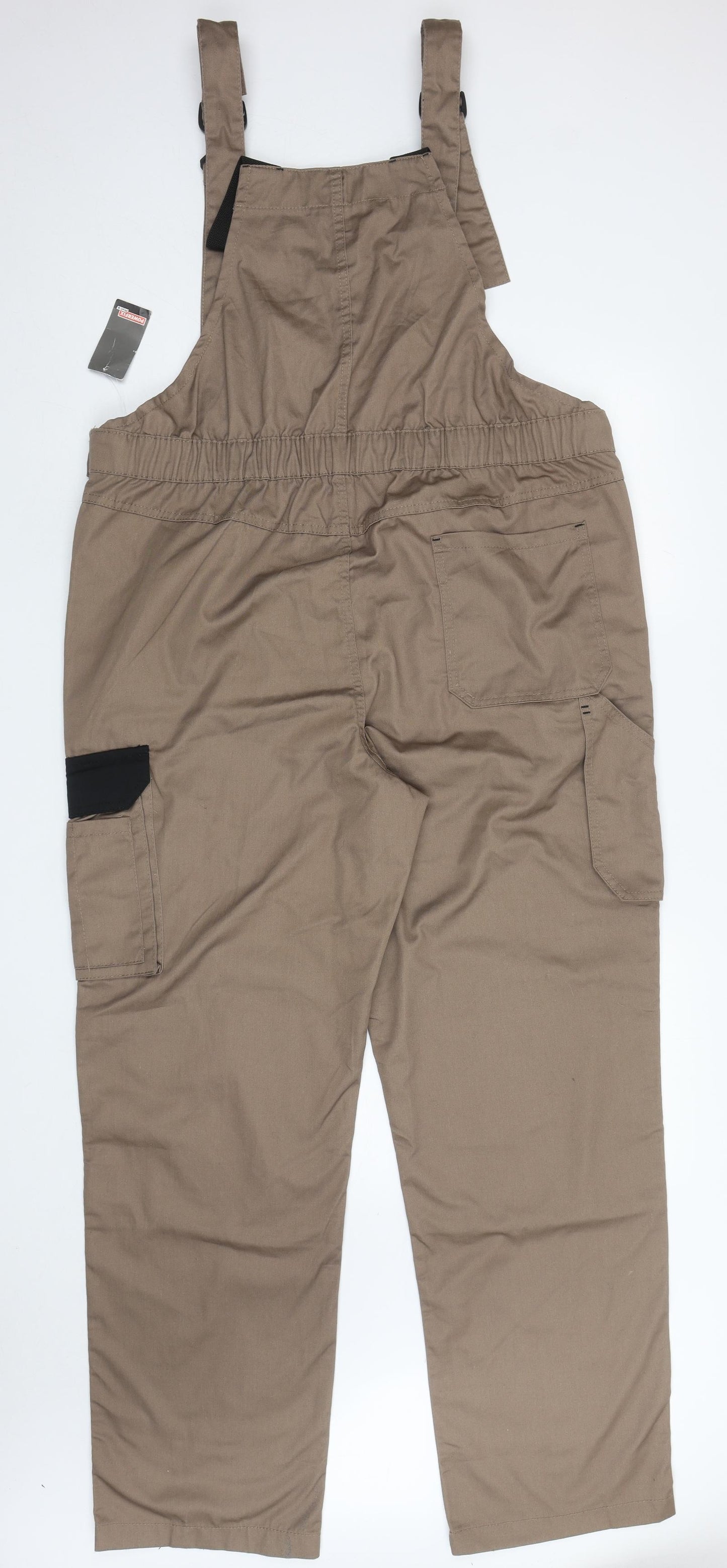 Powerfix Mens Brown Polyester Dungarees Trousers Size 40 L33 in Regular Buckle - Workwear