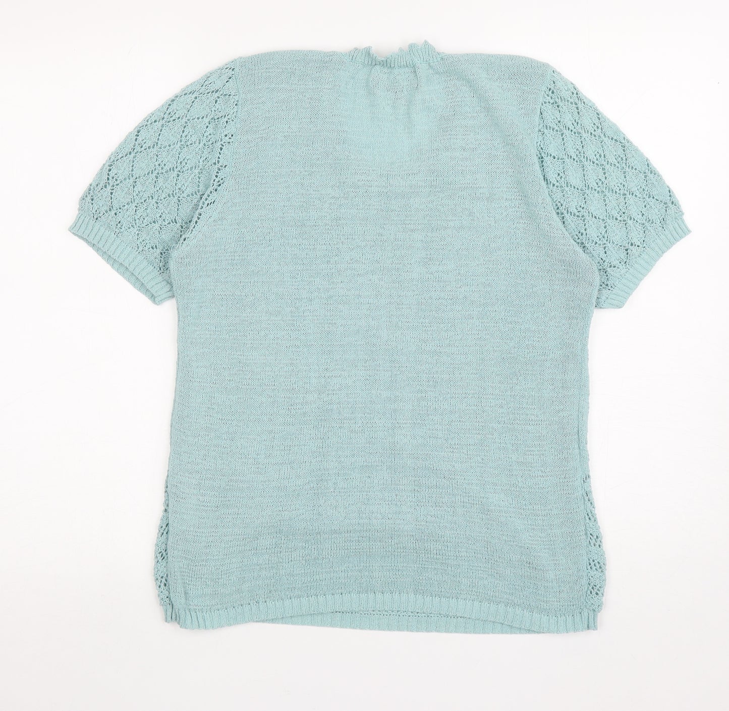 Casamia Womens Blue Round Neck Polyester Pullover Jumper Size S